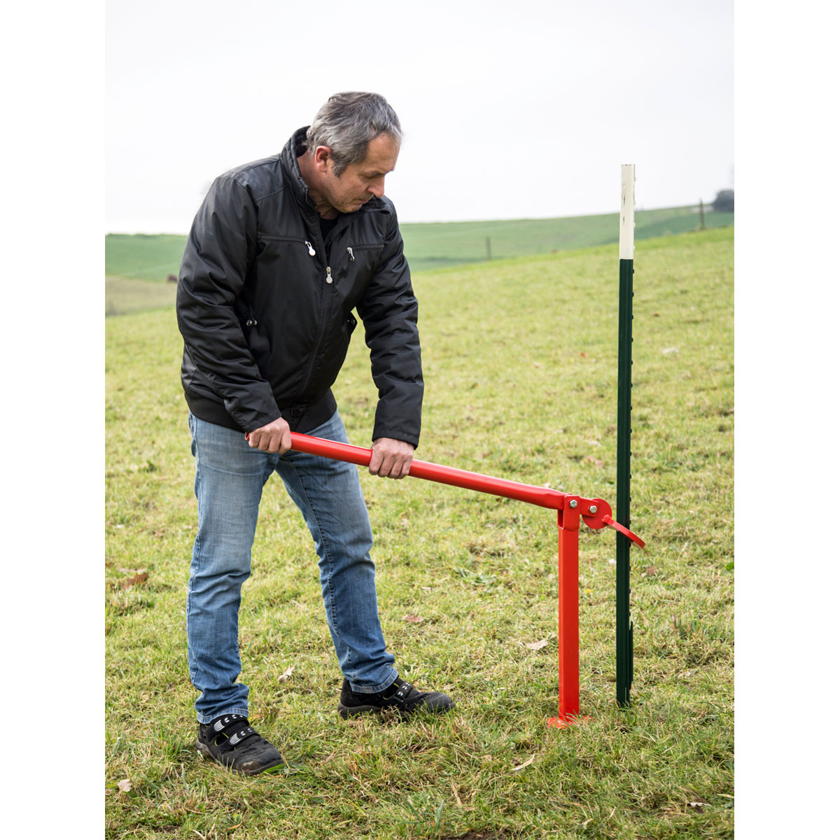 Pfahl-Zieher T-Post rot