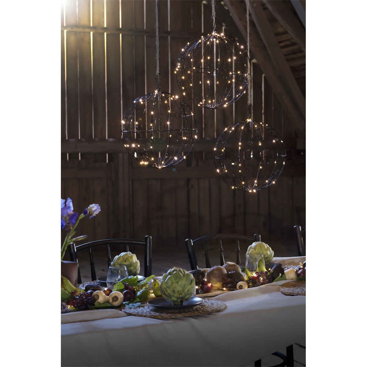 Konstsmide LED-Metallball 30 cm schwarz Bild 4