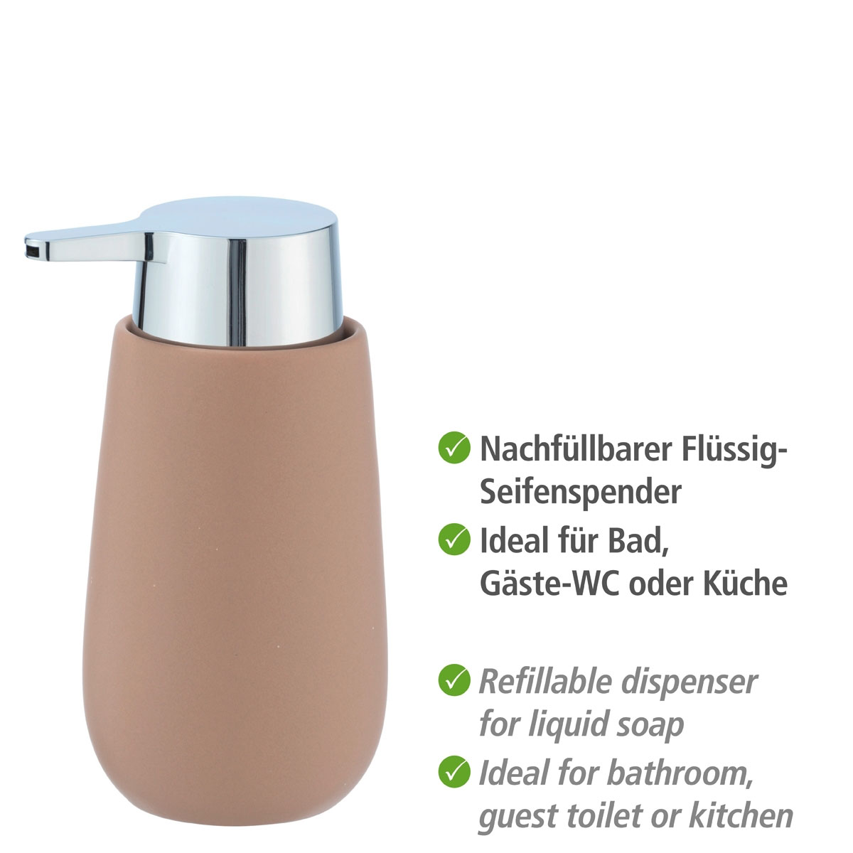 Wenko Seifenspender Badi sand 320 ml Bild 3