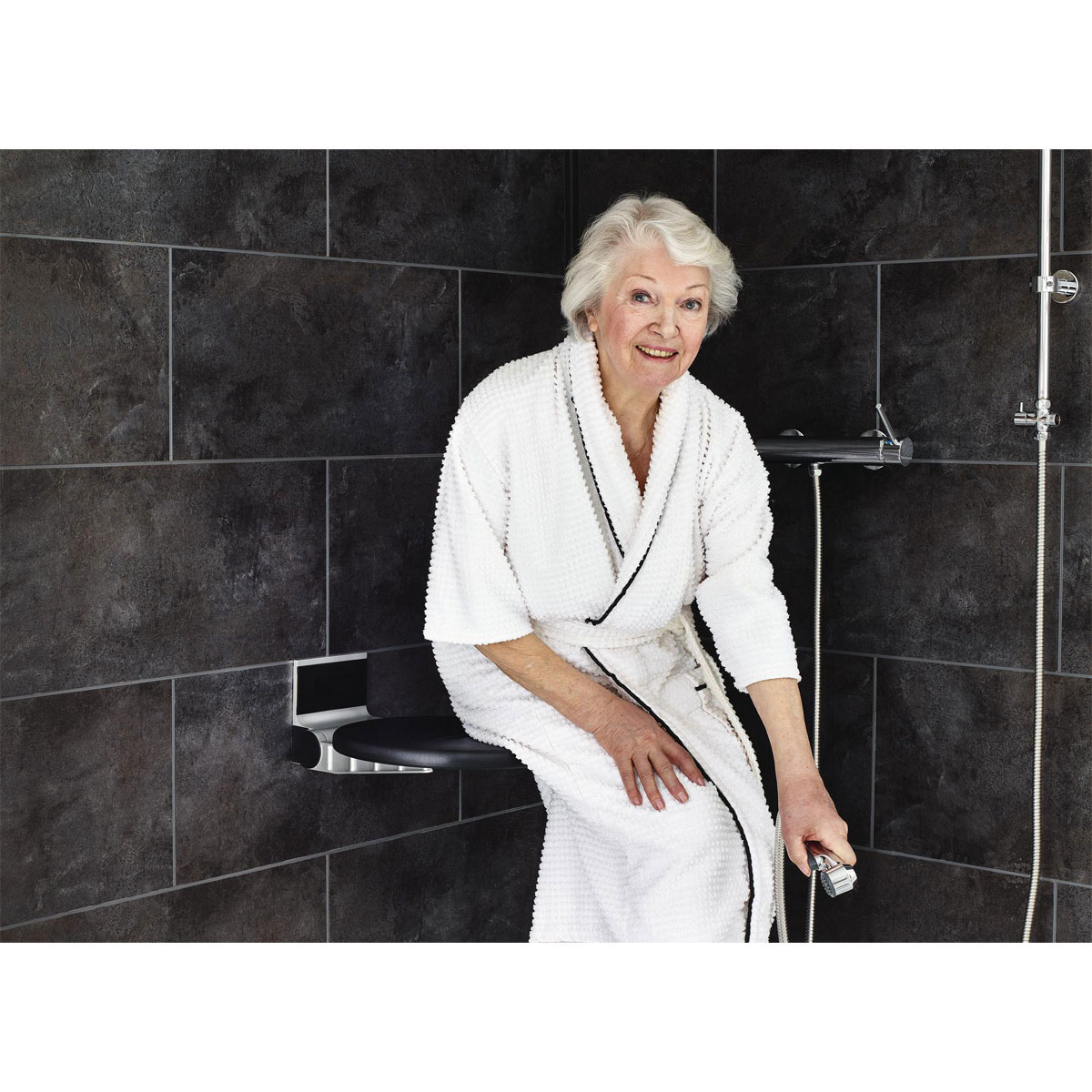 Ridder  Duschkopf Santa Cruz mit Schalter chrom Bild 3