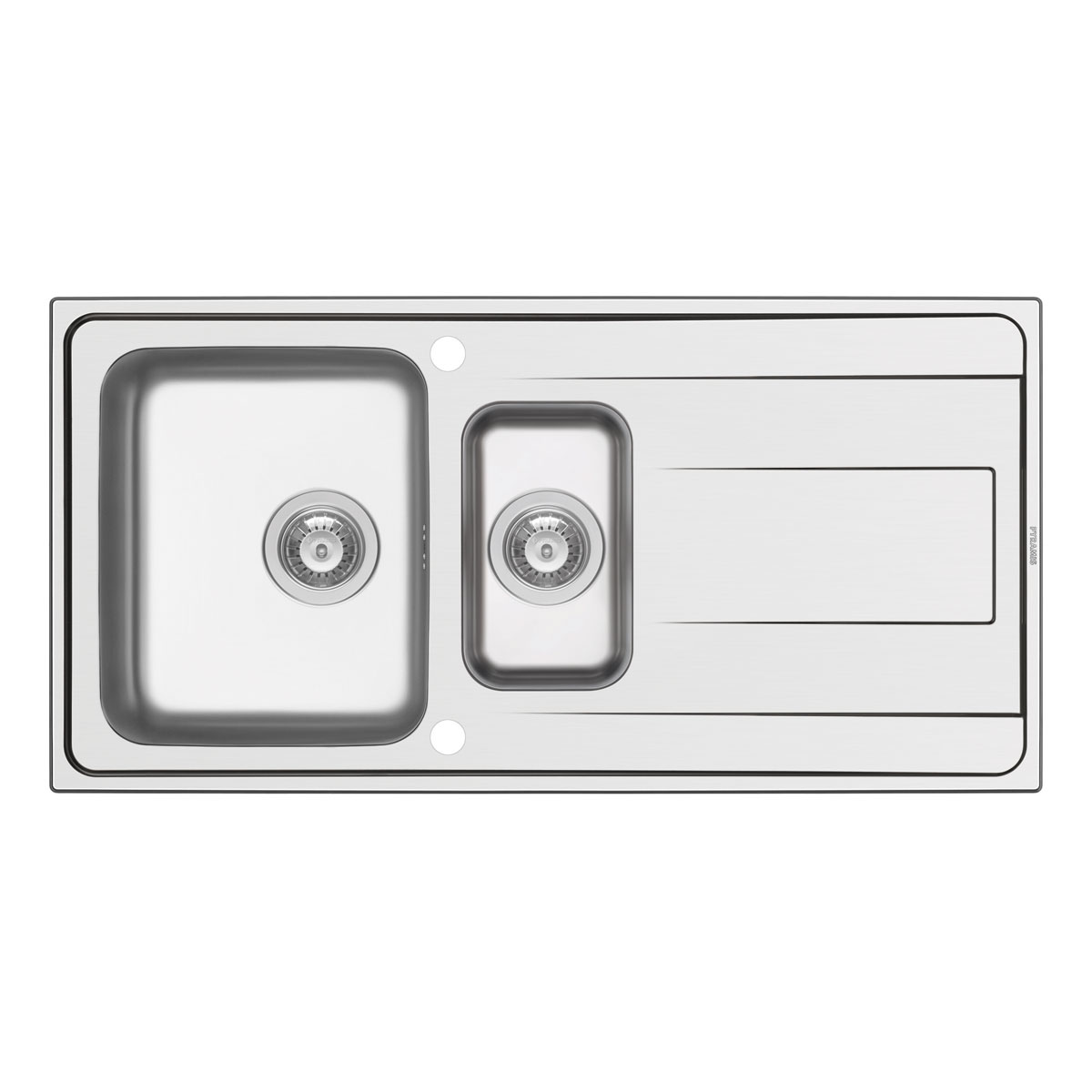 Pyramis  Edelstahl-Einbauspüle ALEA 100 x 50 cm 1 1/2B 1D