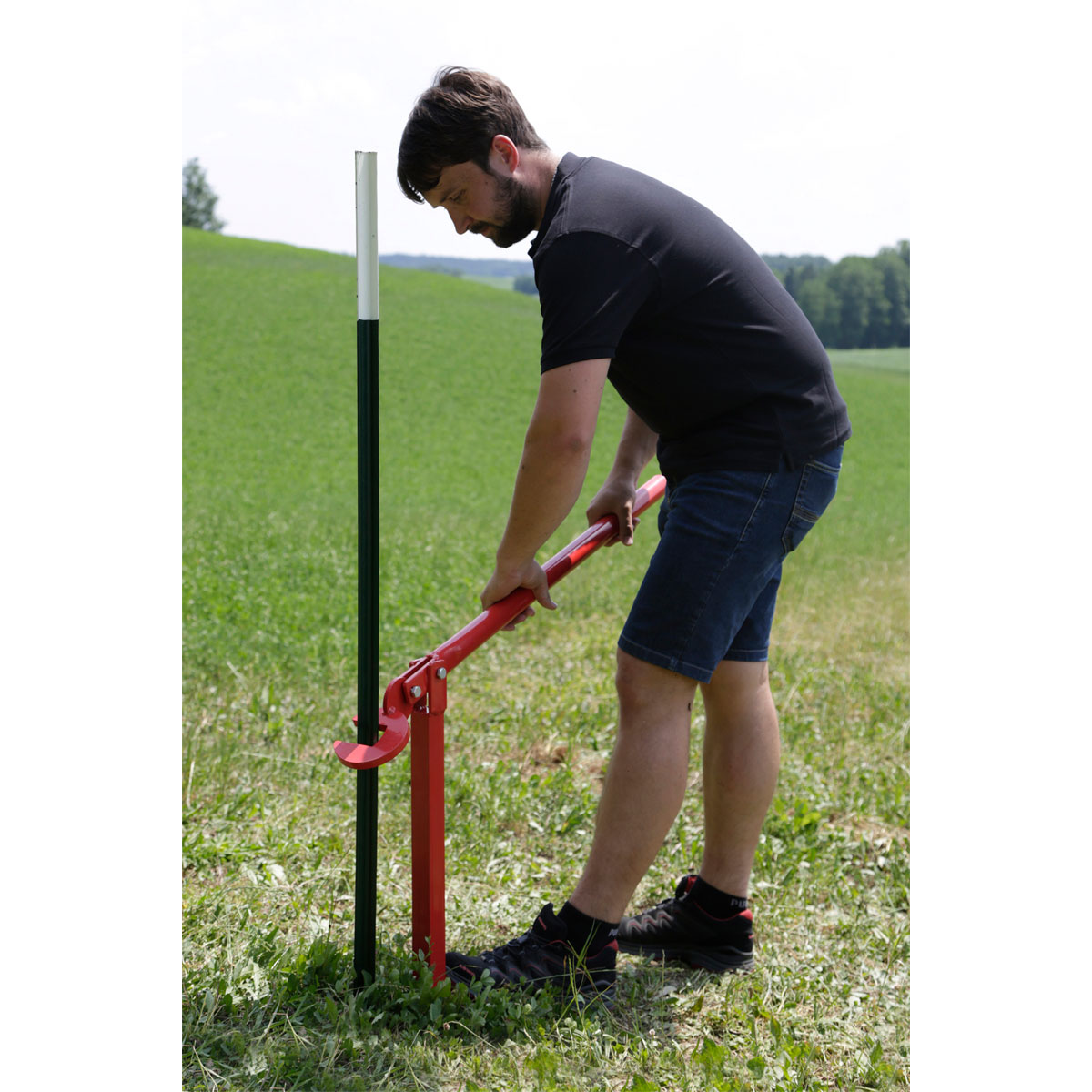 Pfahl-Zieher T-Post rot Bild 2