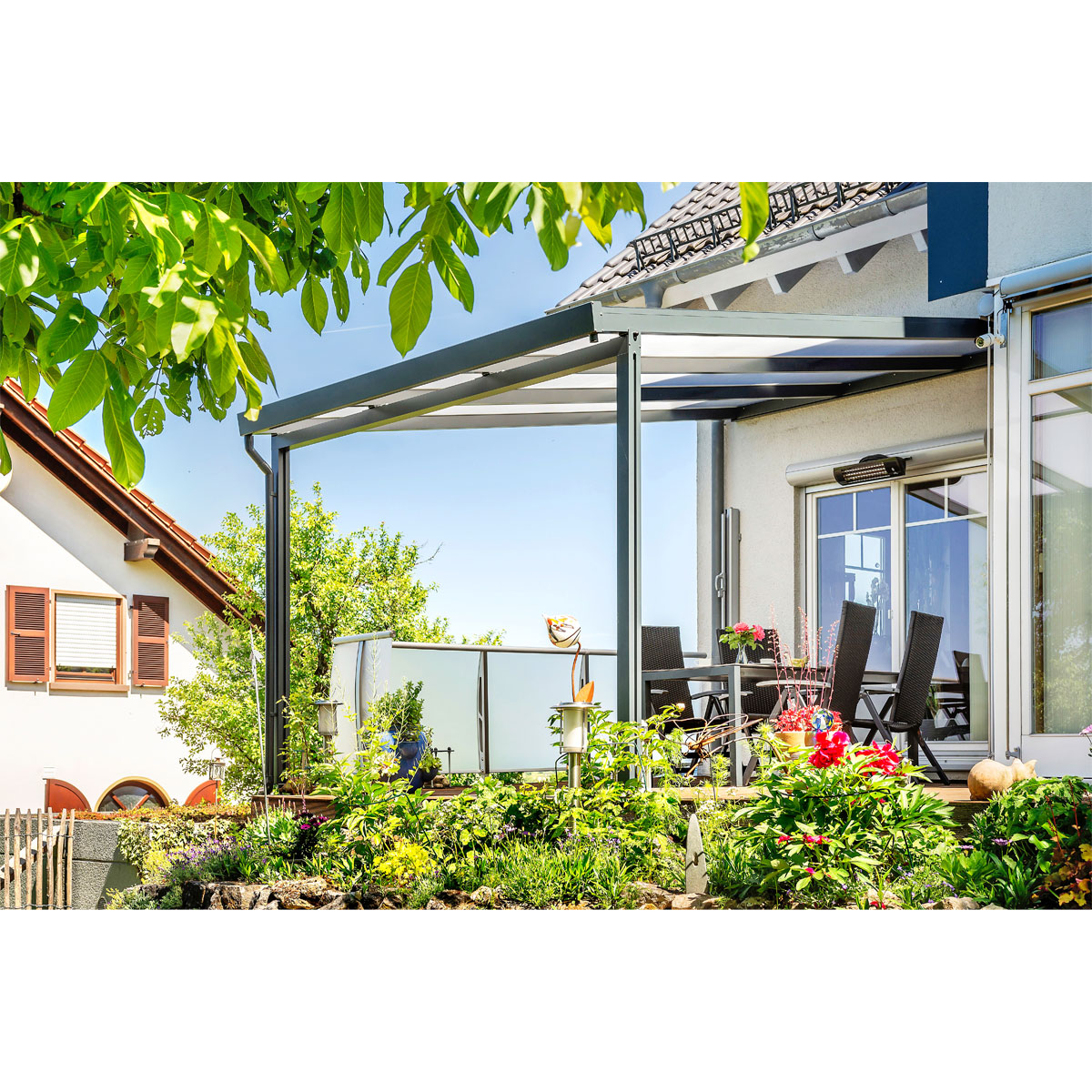 gutta Terrassenüberdachung 4 x 3 m anthrazit Bild 2
