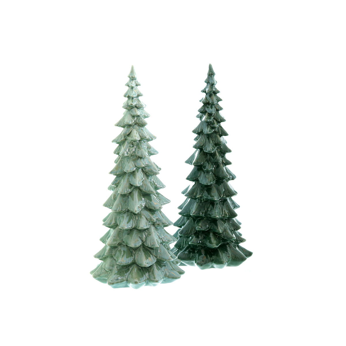 Tanne hellgrün/grün Porzellan 12,5 x 28,5 cm sortiert