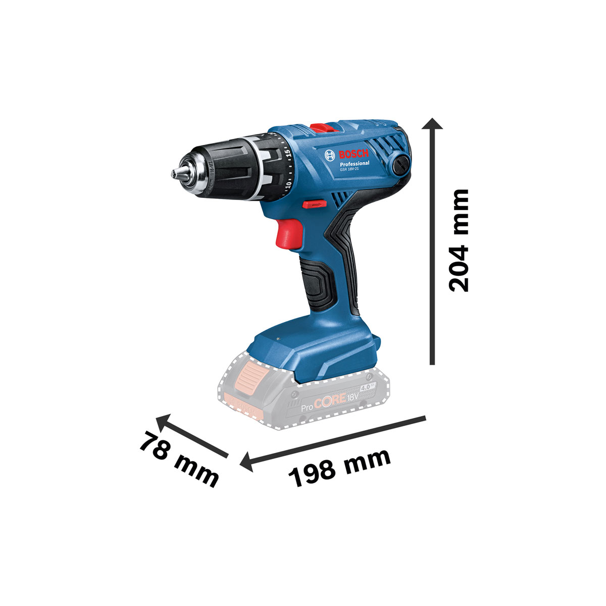 Bosch Professional   Akku-Bohrschrauber-Set GSR 18V-21 Bild 3