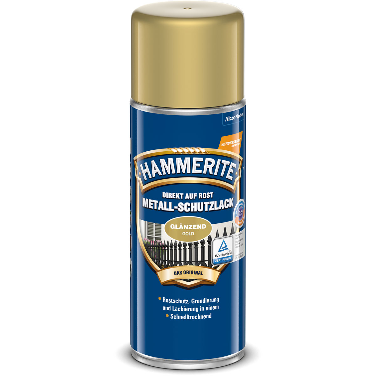 Hammerite Metallschutzlack-Spray glänzend-gold 400 ml