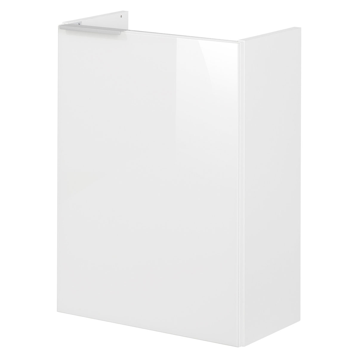 Fackelmann Gäste-WC Waschtischunterschrank rechts SBC 440 x 600 x 243 mm weiß/lackiertes Glas Weiß