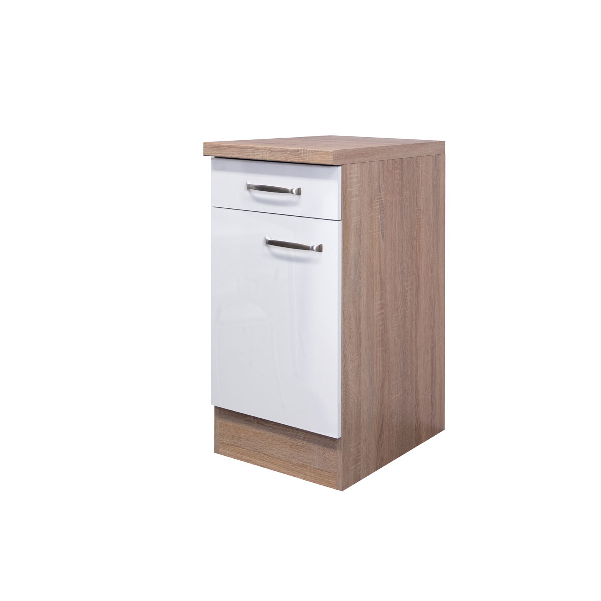 Flex-Well Küchenunterschrank „Valero“, 40x86x60 cm, weiß/Sonoma Eiche