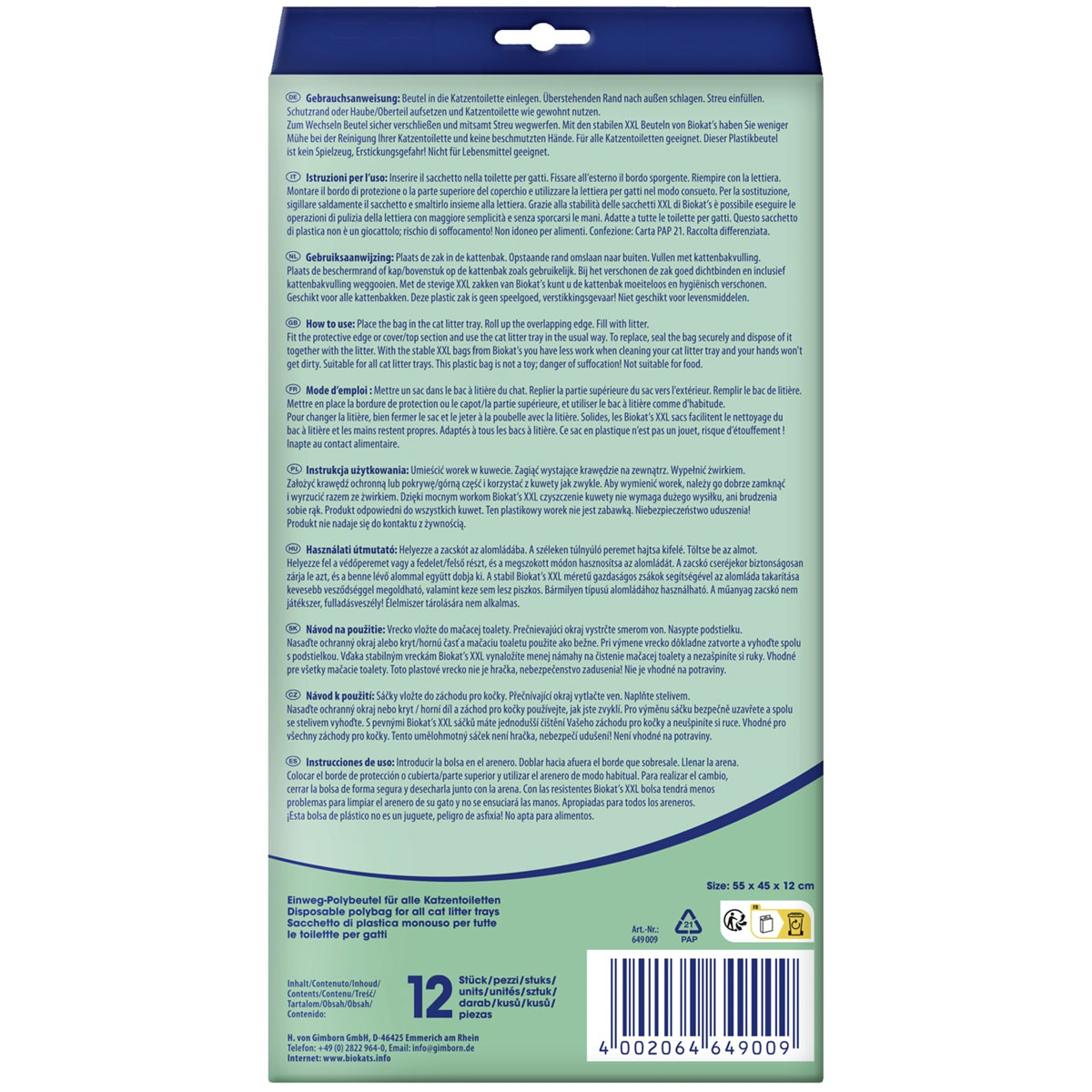 Biokats Biokat's Hygienebeutel Polybeutel XXL 12 Stück Bild 2