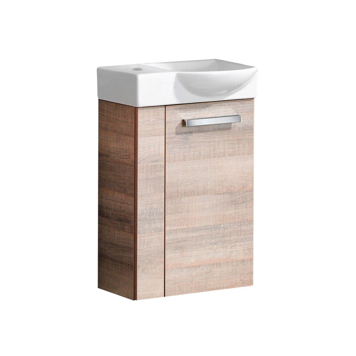 Fackelmann  Gäste-WC Keramikbecken SBC 455 x 145 x 320 mm Weiß Hahnloch links Bild 10