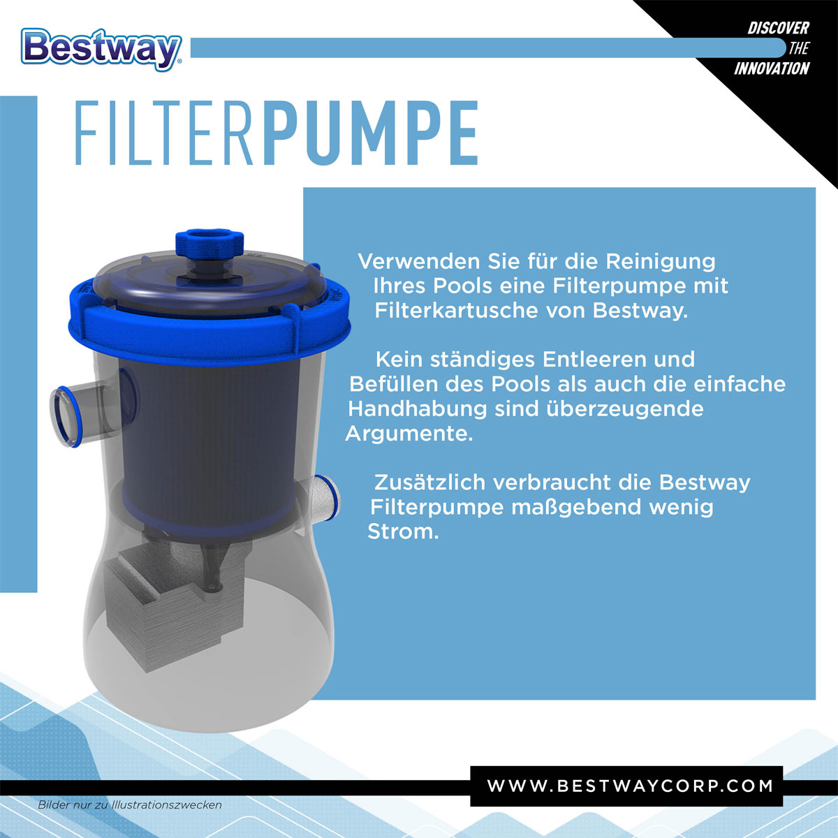 l/h Filterpumpe Bestway 3.028 K000037646 Flowclear |