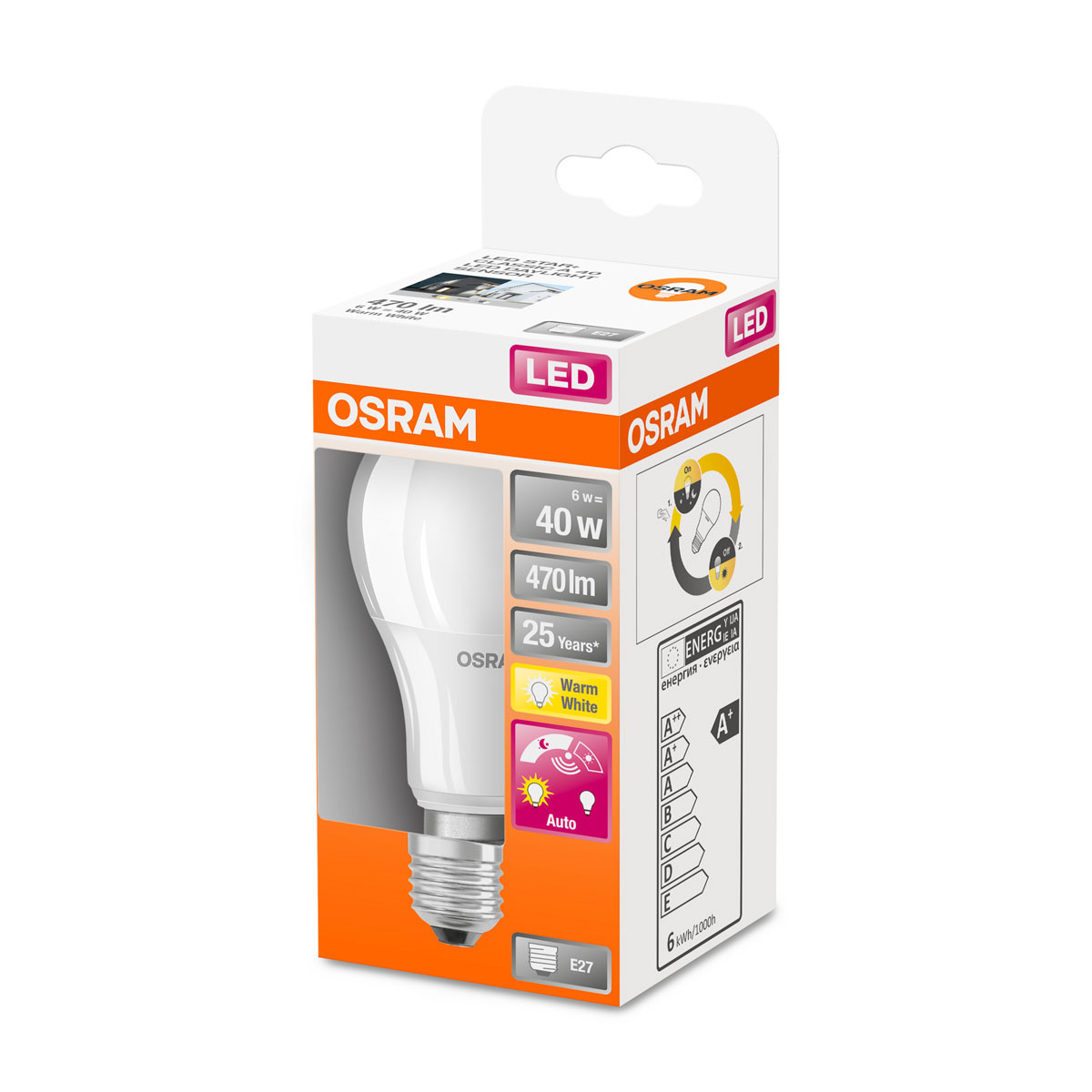Osram LED-Leuchtmittel E27 40W Lichtsensor Bild 2