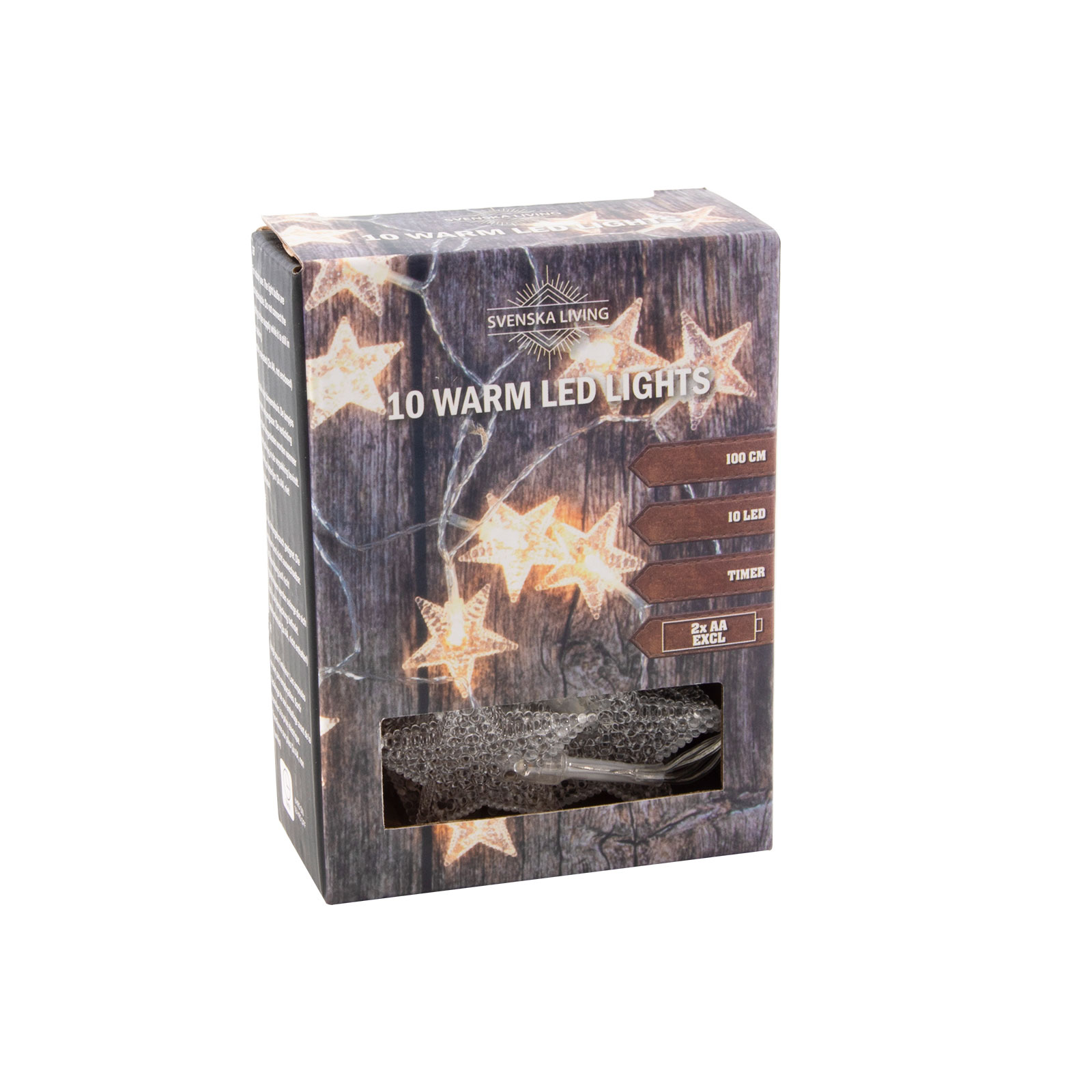 LED-Kette Sterne 10 LEDs mit Timer warmweiß Bild 5