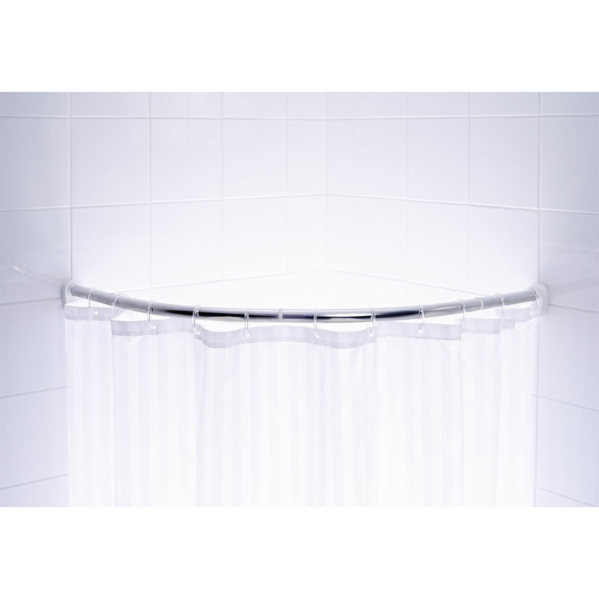 Valblue Rundduschstange Wien, ca. 90x90 cm, ca. Ø 25 mm, Farbe: Chromfarben glänzend Bild 2