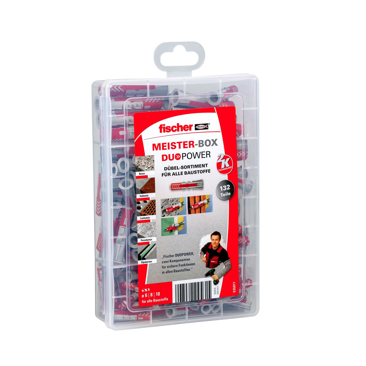 Fischer Sortimentsbox DuoPower ohne Schraube 132-teilig