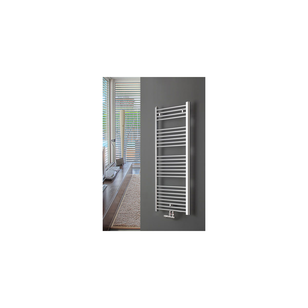 Ximax  Badheizkörper C1 916 x 450 mm 230 Watt Mittenanschluss Chrom