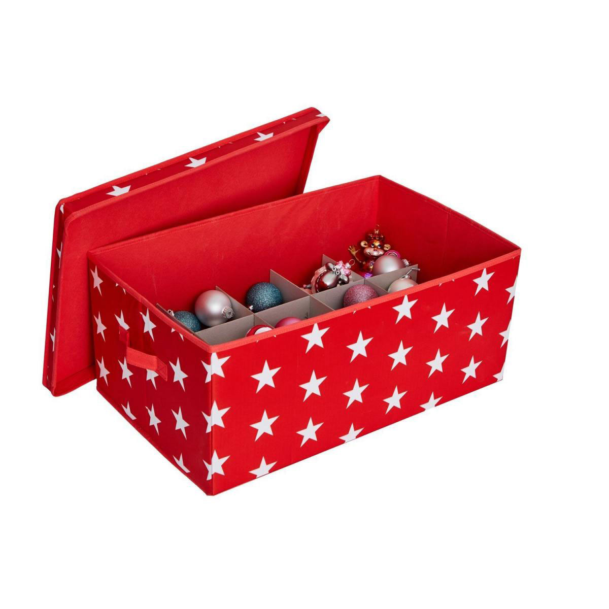 Aufbewahrungsbox für z.B Weihnachtskugeln rot 30 Fächer Bild 2