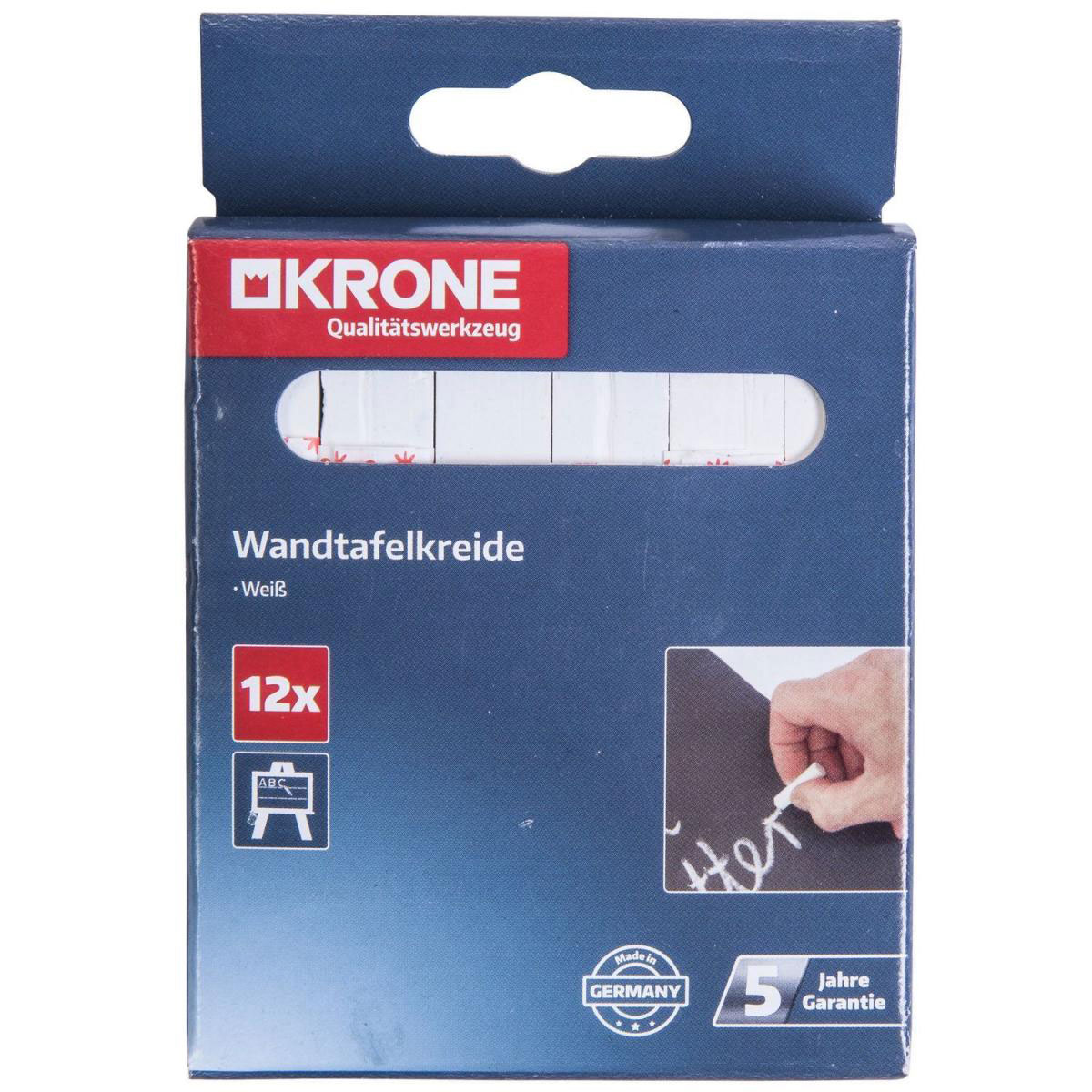 Krone  Wandtafelkreide weiß 12 St. Krone  Wandtafelkreide weiß 12 St.