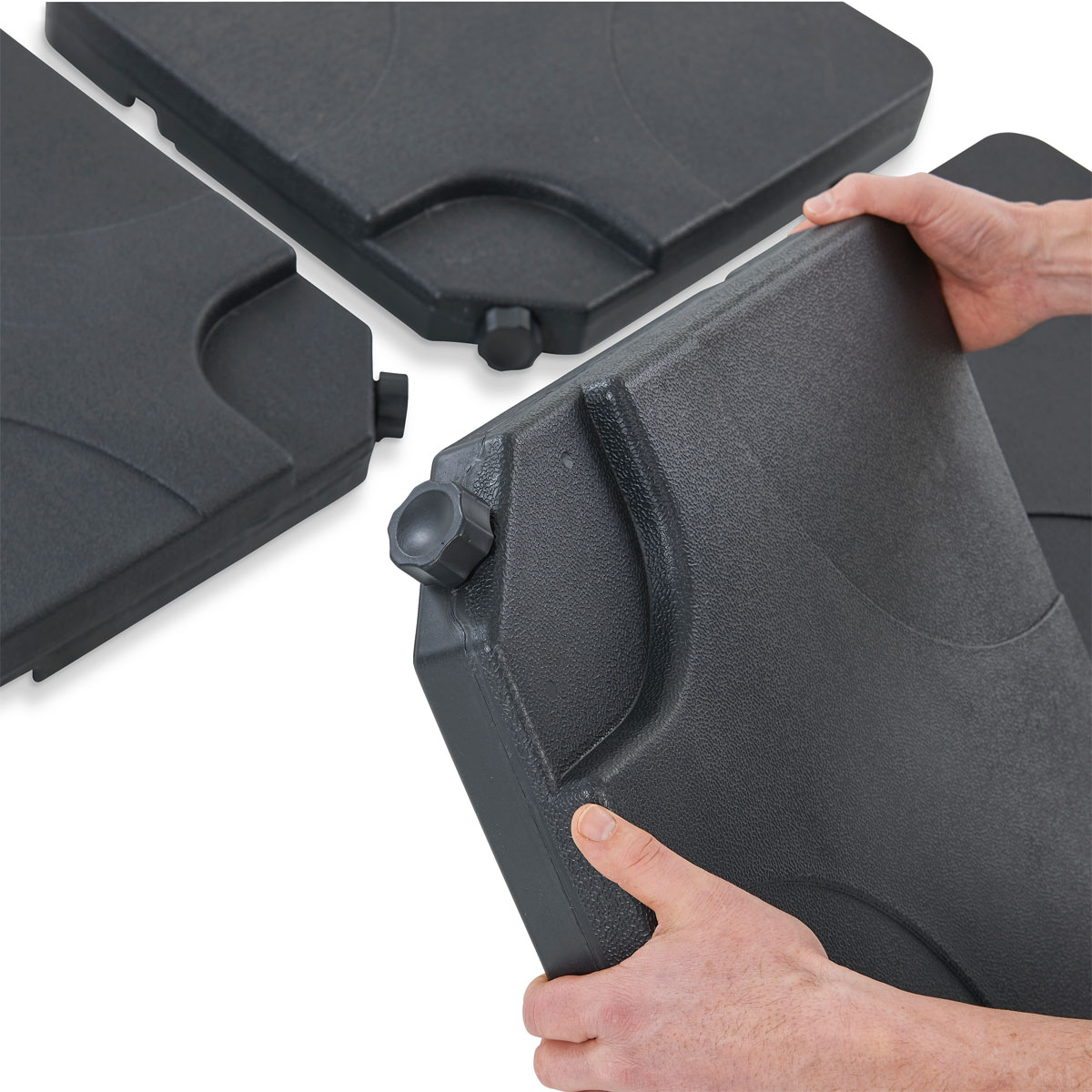 Leco Kunststoff-Plattenset für Sonnenschirm-Kreuzständer Wasser/Sand Bild 7