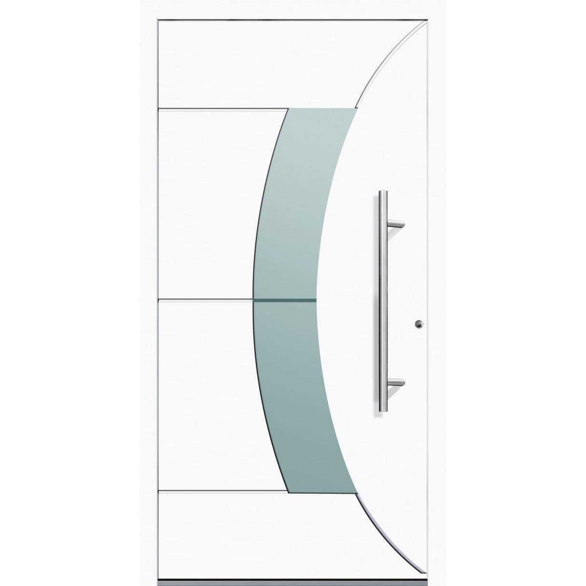 Aluminium Sicherheits-Haustür Verona Exklusiv 75 mm weiß 100 x 210 cm Anschlag rechts inkl Griffset Bild 1
