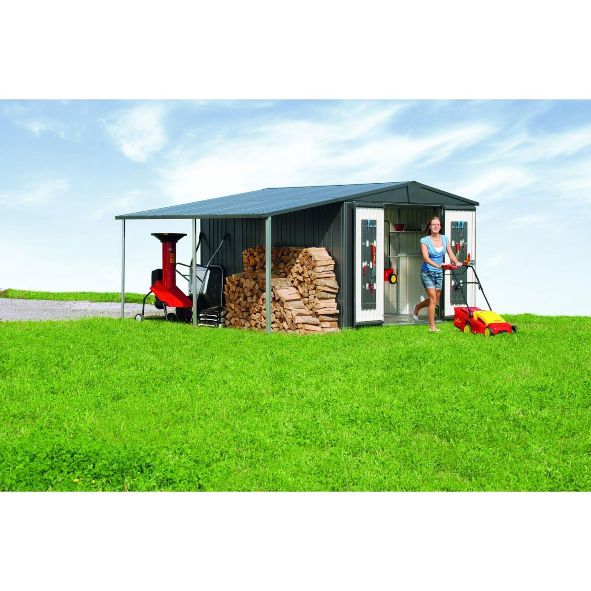 Biohort Seitendach zu Europa Größe 2/3/4A dunkelgrau-metallic