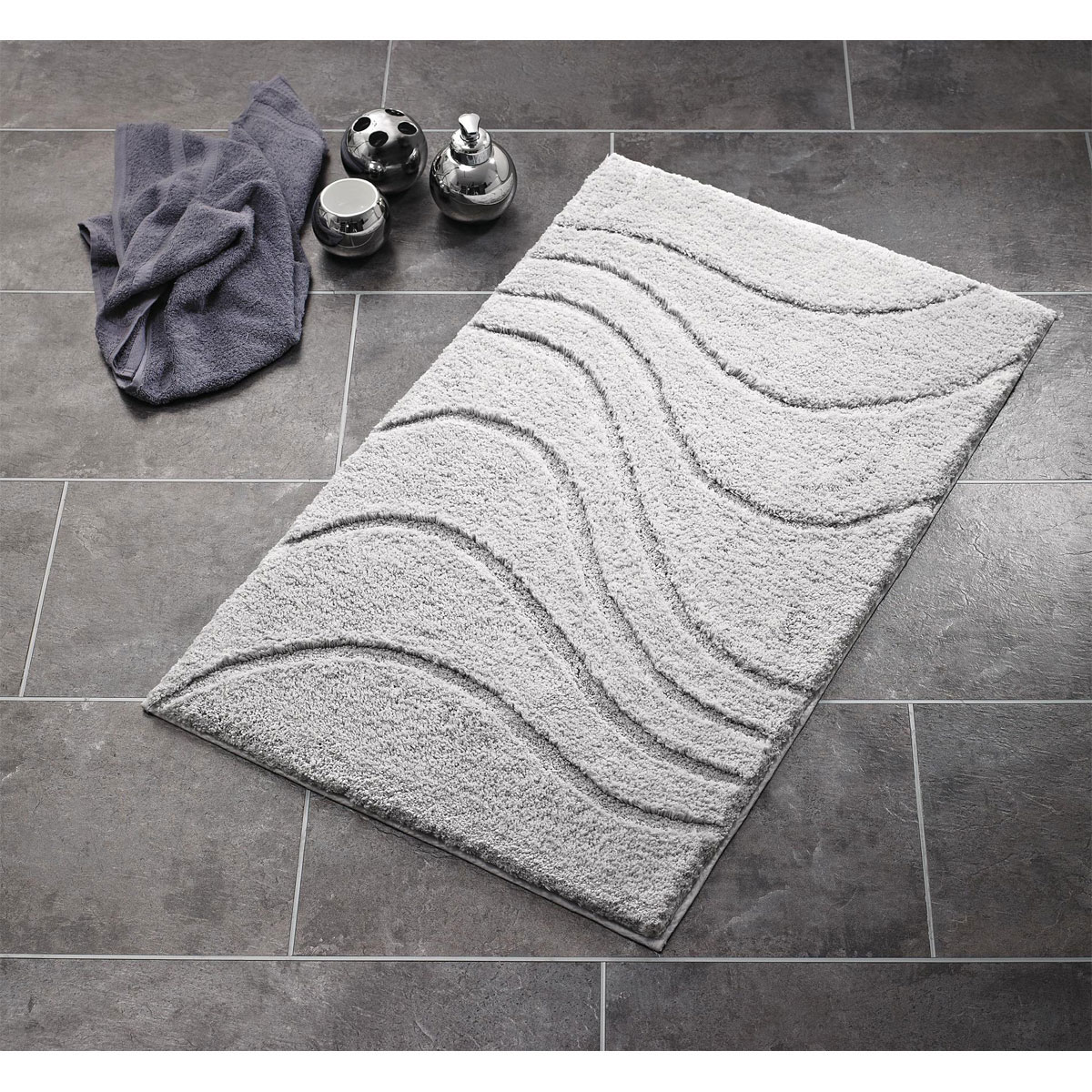 Ridder  Teppich La Ola 60 x 90 cm grau Polyester Bild 2