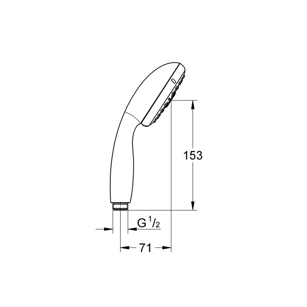Grohe Handbrause Vitalio Start 100 HB 3 Strahlarten chrom Bild 2