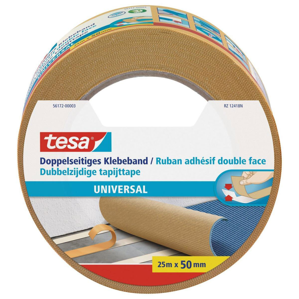 Tesa Doppelseitiges Klebeband universal 25 m x 50 mm Bild 1