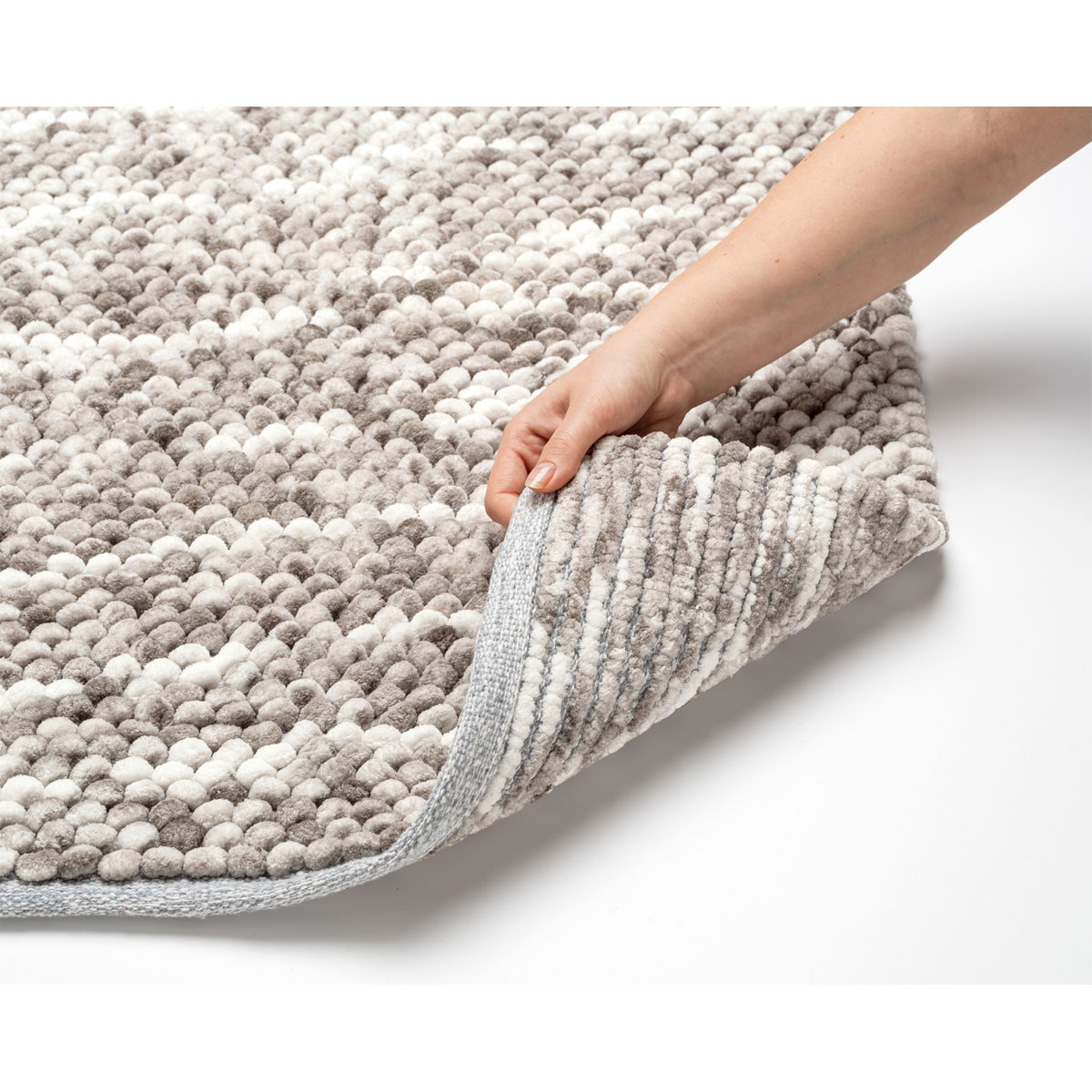 Wenko  Badteppich Urdu Taupe 60 x 90 cm Mit Melagne-Effekt Bild 3