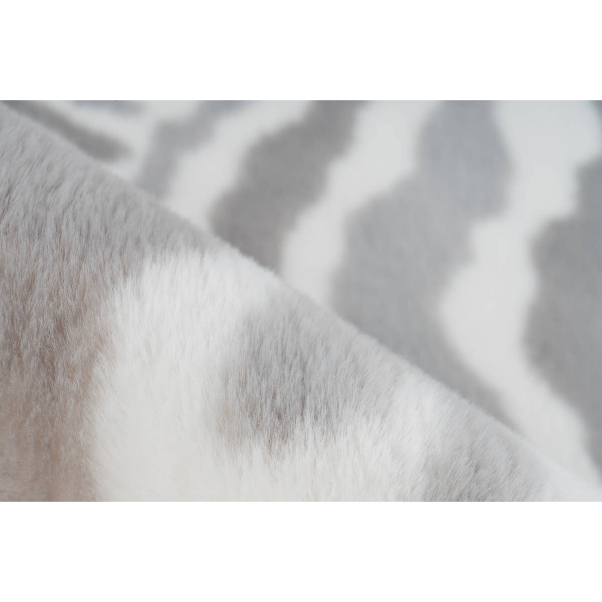 Hochflorteppich Rabbit Animal 400 120 x 160 cm grau/weiß Bild 3
