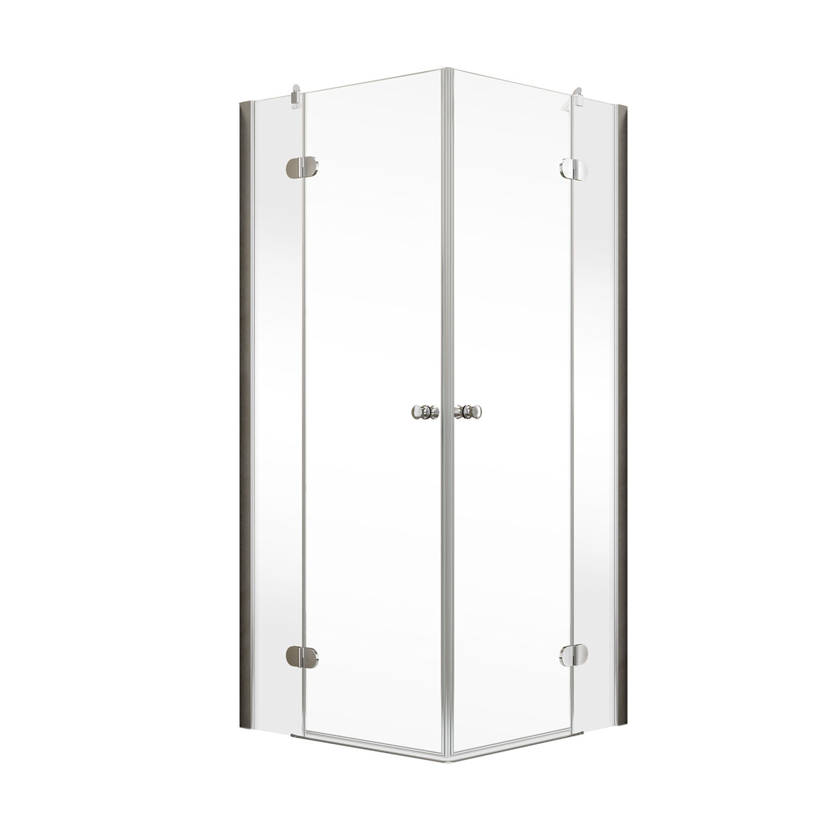 Schulte ExpressPlus MasterClass Eckeinsti auf DB 2000 x 800 x 800 chrom klar fixil Rundgriff Bild 3