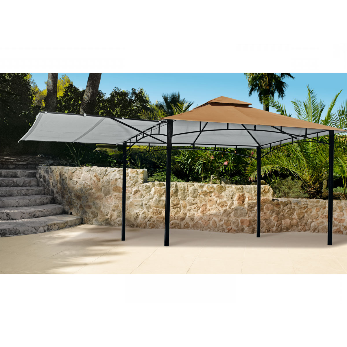 Haveson Pavillon cappuccinofarben 330 x 330 cm Bild 5