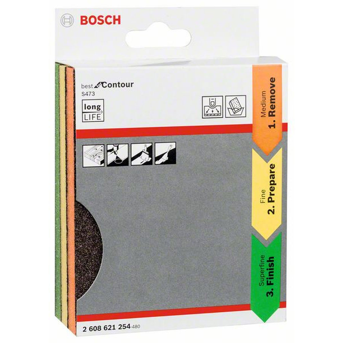 Bosch  Schleifschwamm S473 für Konturen
