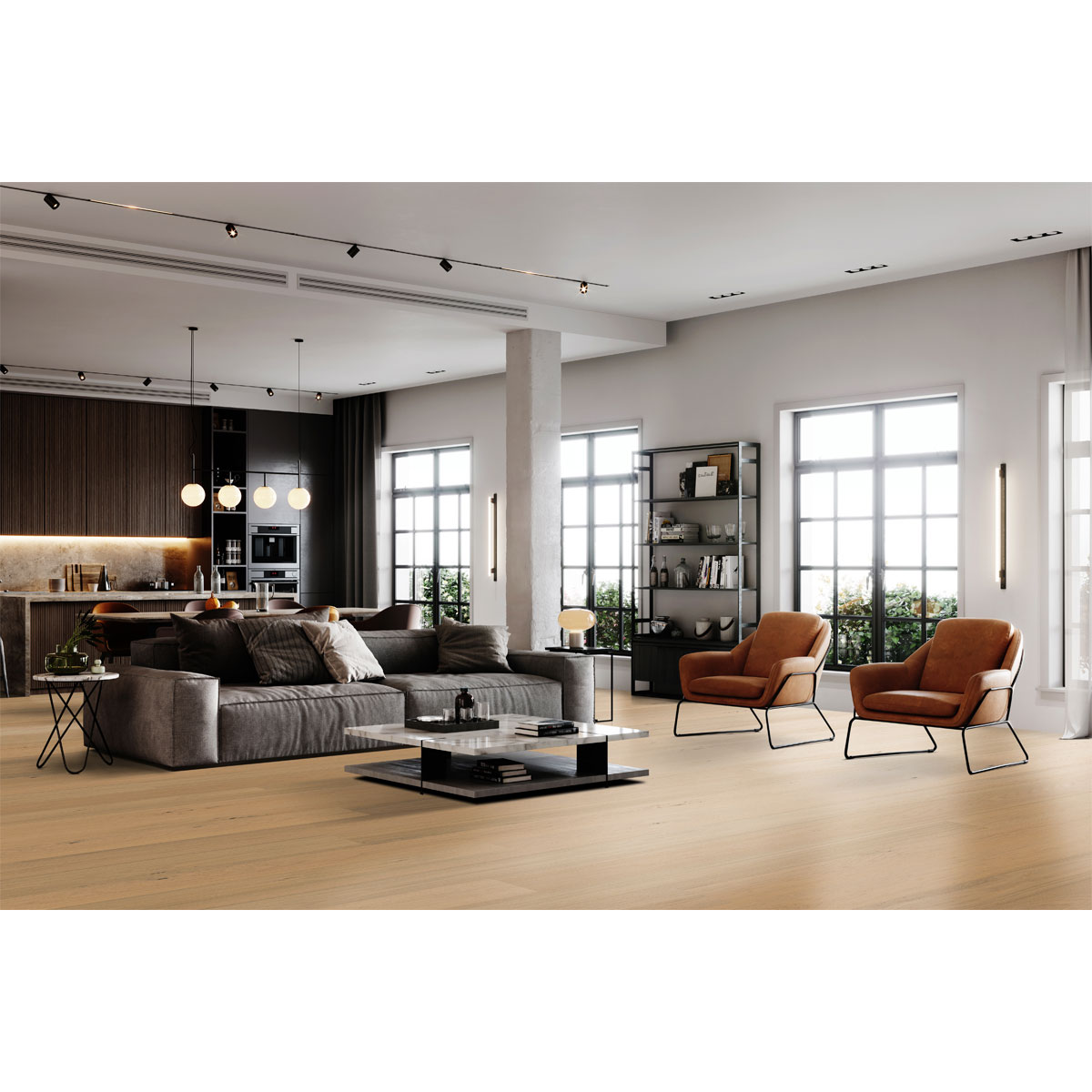 Susify-Bodenbelag FSC Oak Mist 1900 x 190 x 8 mm Bild 2