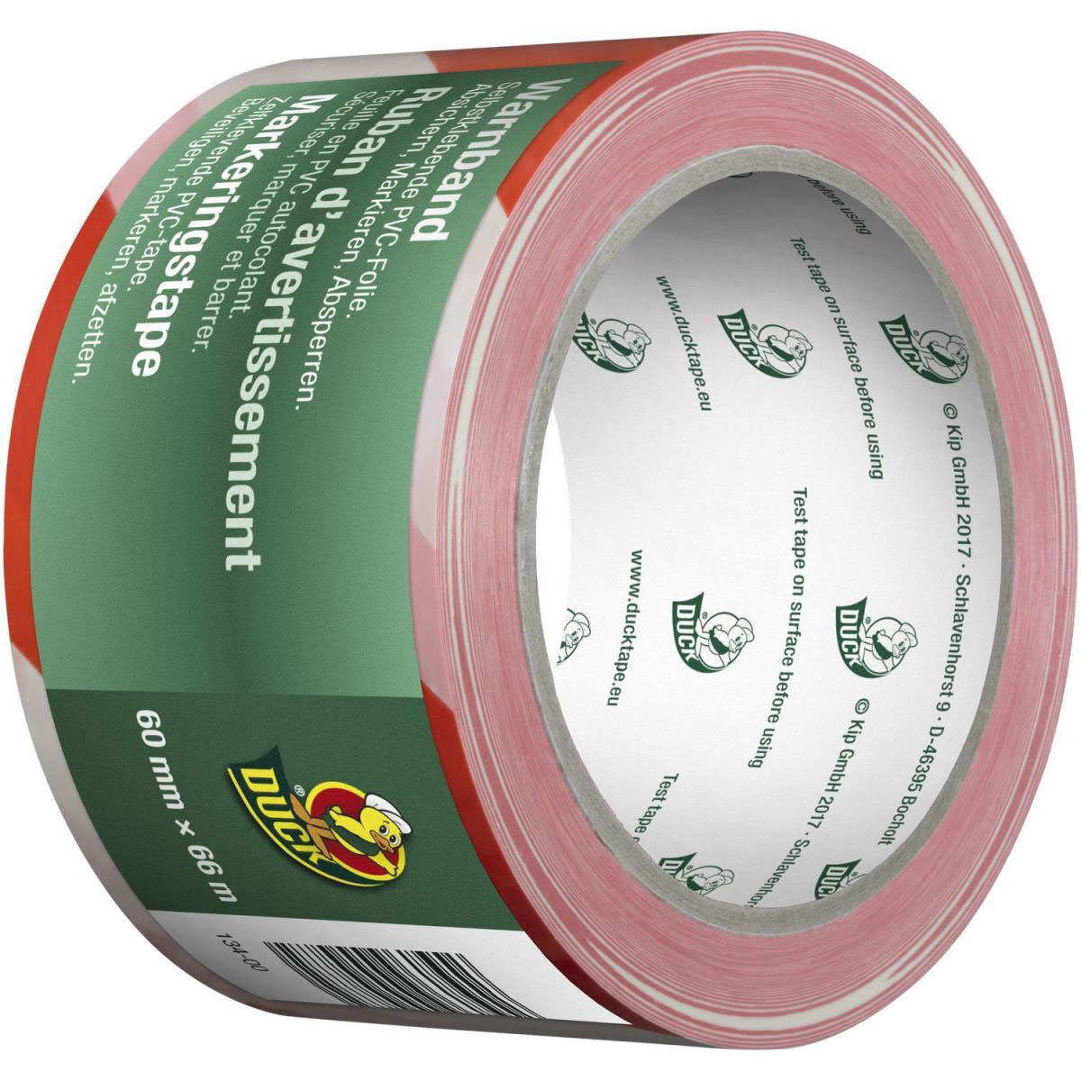 Duck Absperrband weiß/rot 60 mm x 66 m