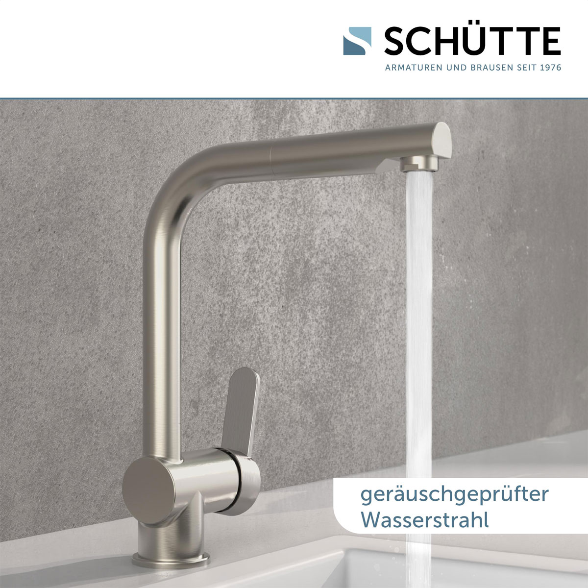 Schütte Spültischarmatur London Edelstahloptik mit herausziehbarem Auslauf Bild 8