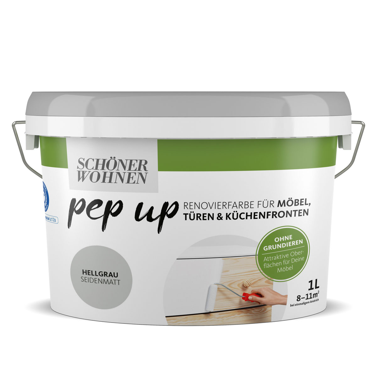 Schöner Wohnen Farbe pep up hellgrau für Möbel Türen und Küchenfronten 1 L Bild 1