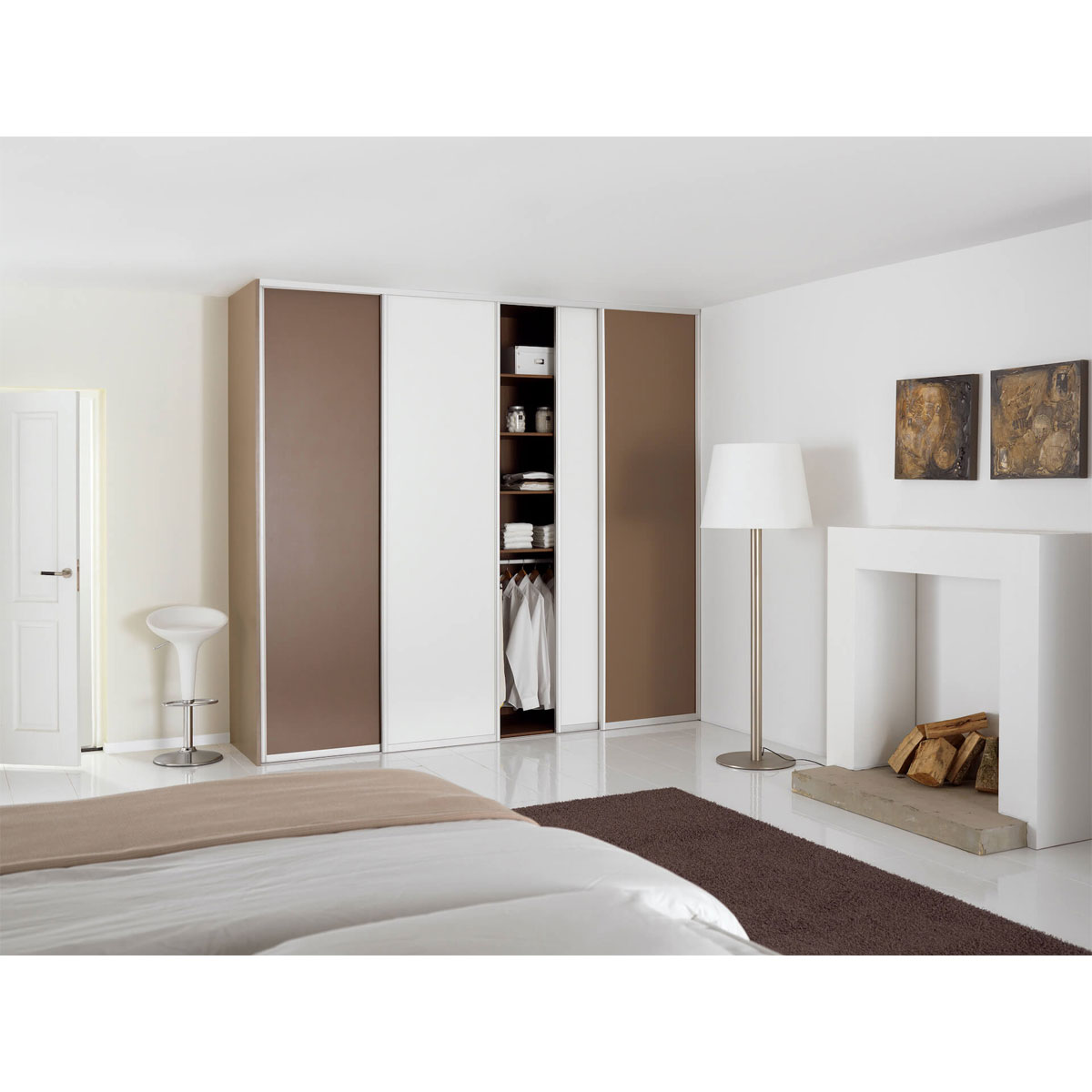 Hibitaro  Lamellen-Schiebeitür mit Akustikeffekt als Schrank- / Nischentür Bild 5