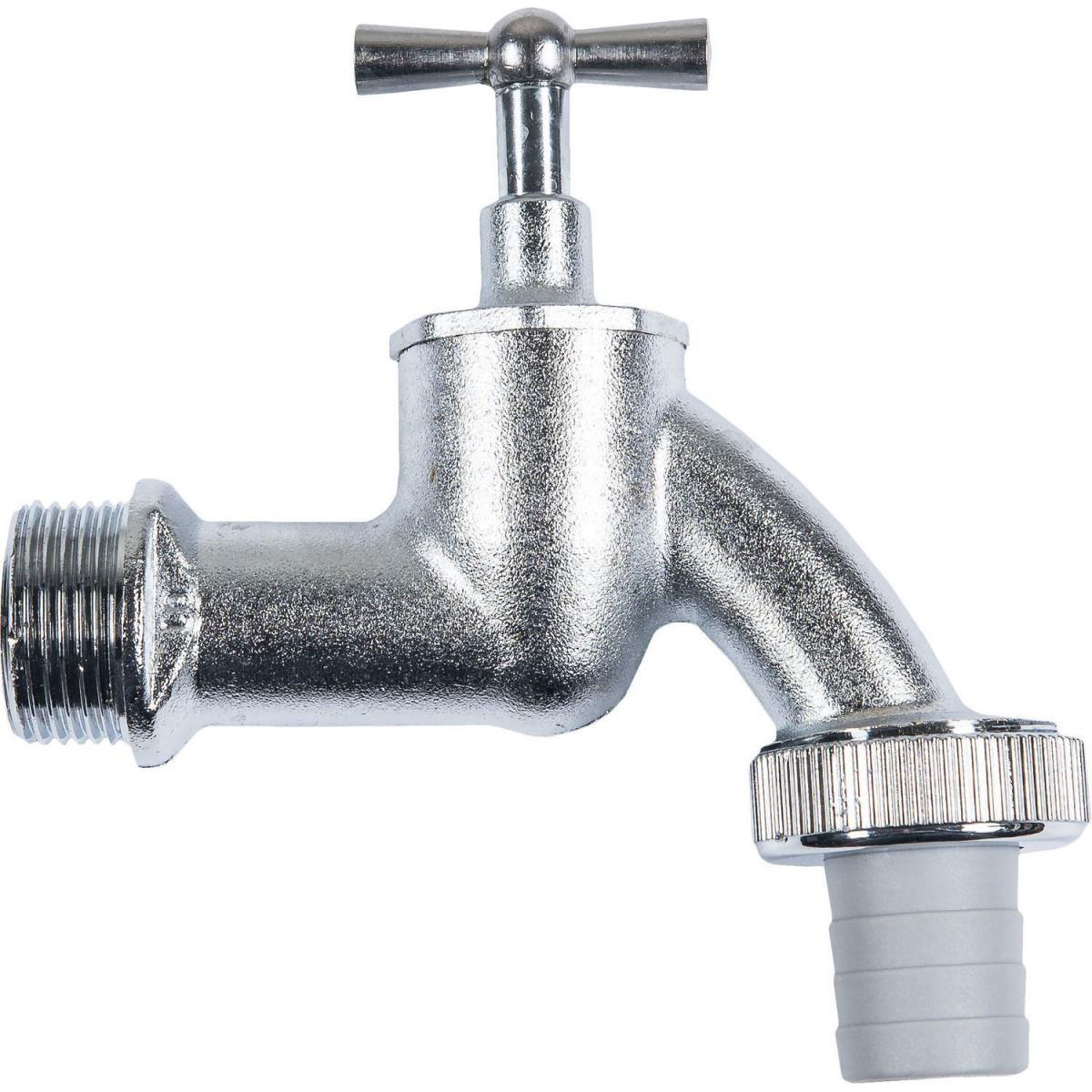 Auslaufventil 3/4 Knebel matt-Chrom