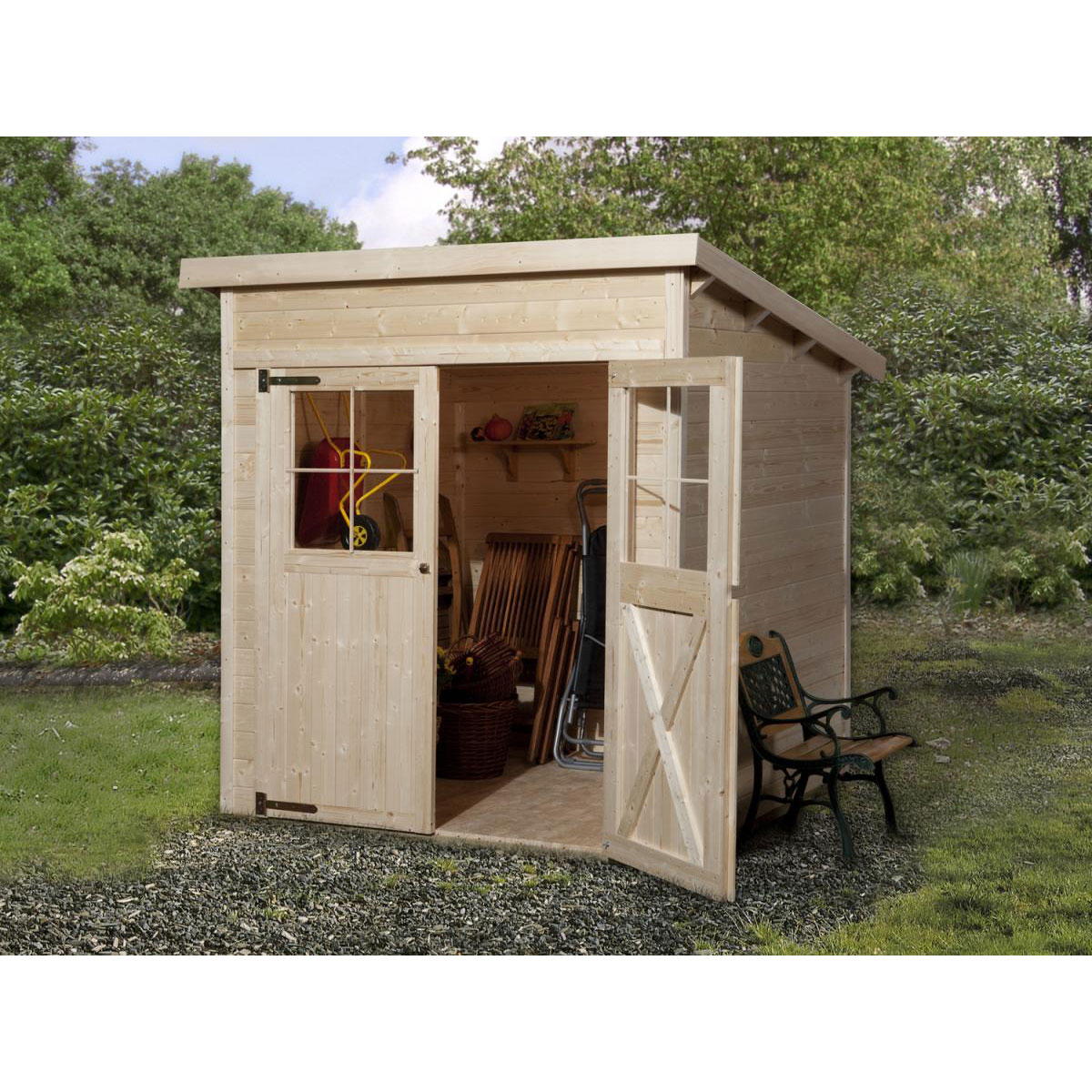 Weka Gartenhaus 325 Größe 2 natur Bild 3