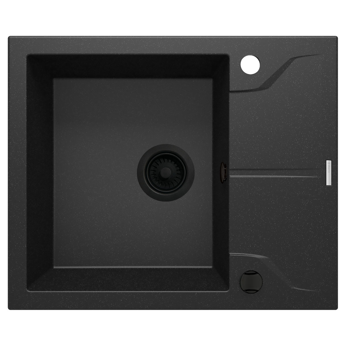 deante 1 Becken Granitspüle ANDANTE mit kurzer Abtropffläch graphit metallic