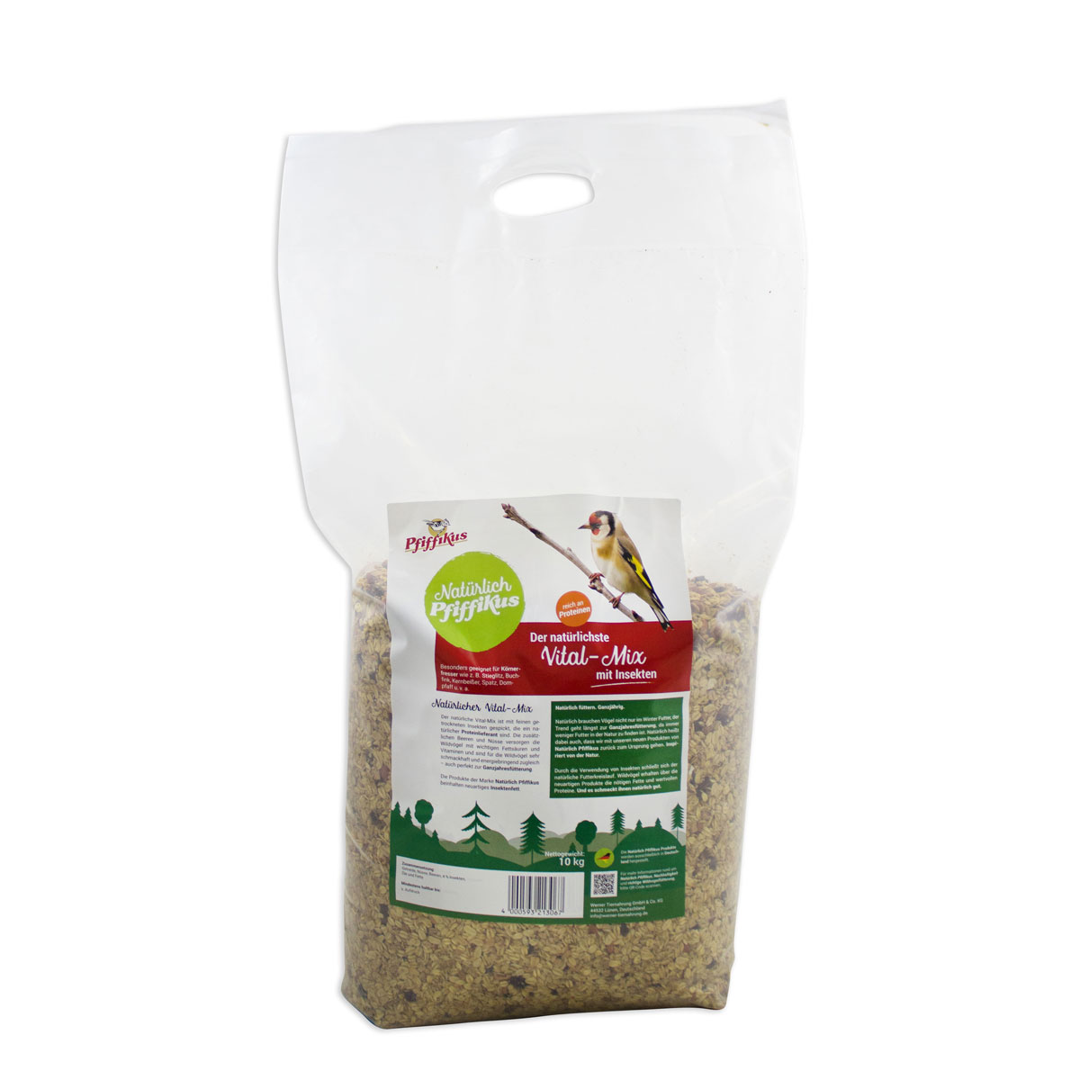 Pfiffikus Natürlich Vital-Mix 10 kg mit Insekten