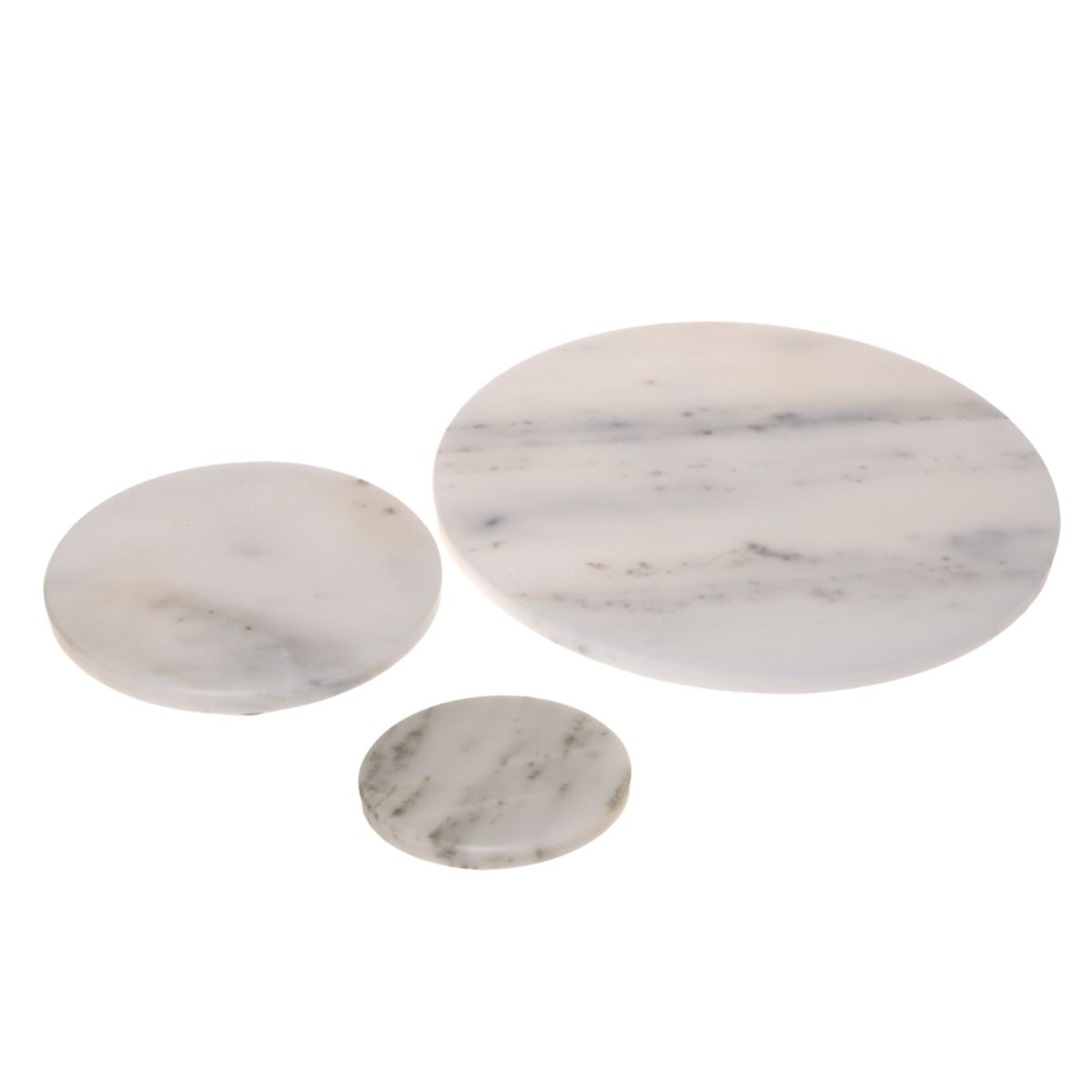 Untersetzer rund 25cm Marmor weiss