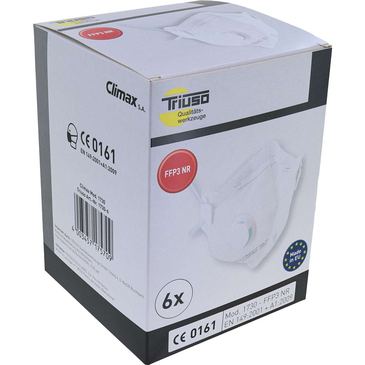 Triuso Komfort-Feinstaub-Faltmaske 6 Stück