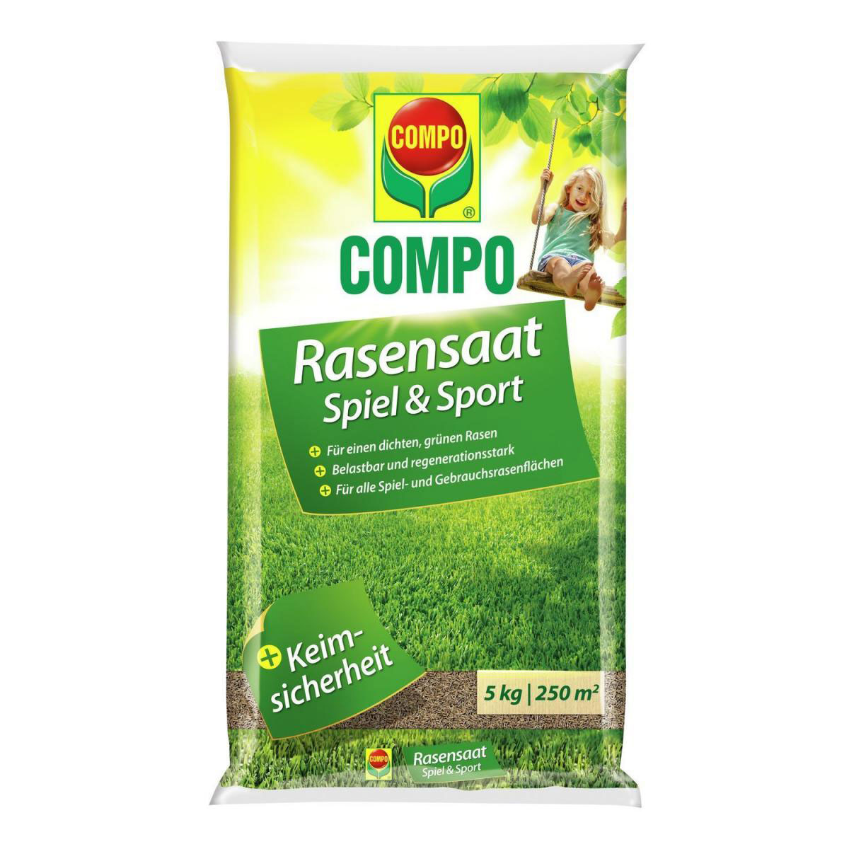 Compo Rasensaat Spiel und Sport 5 kg für 250 m²