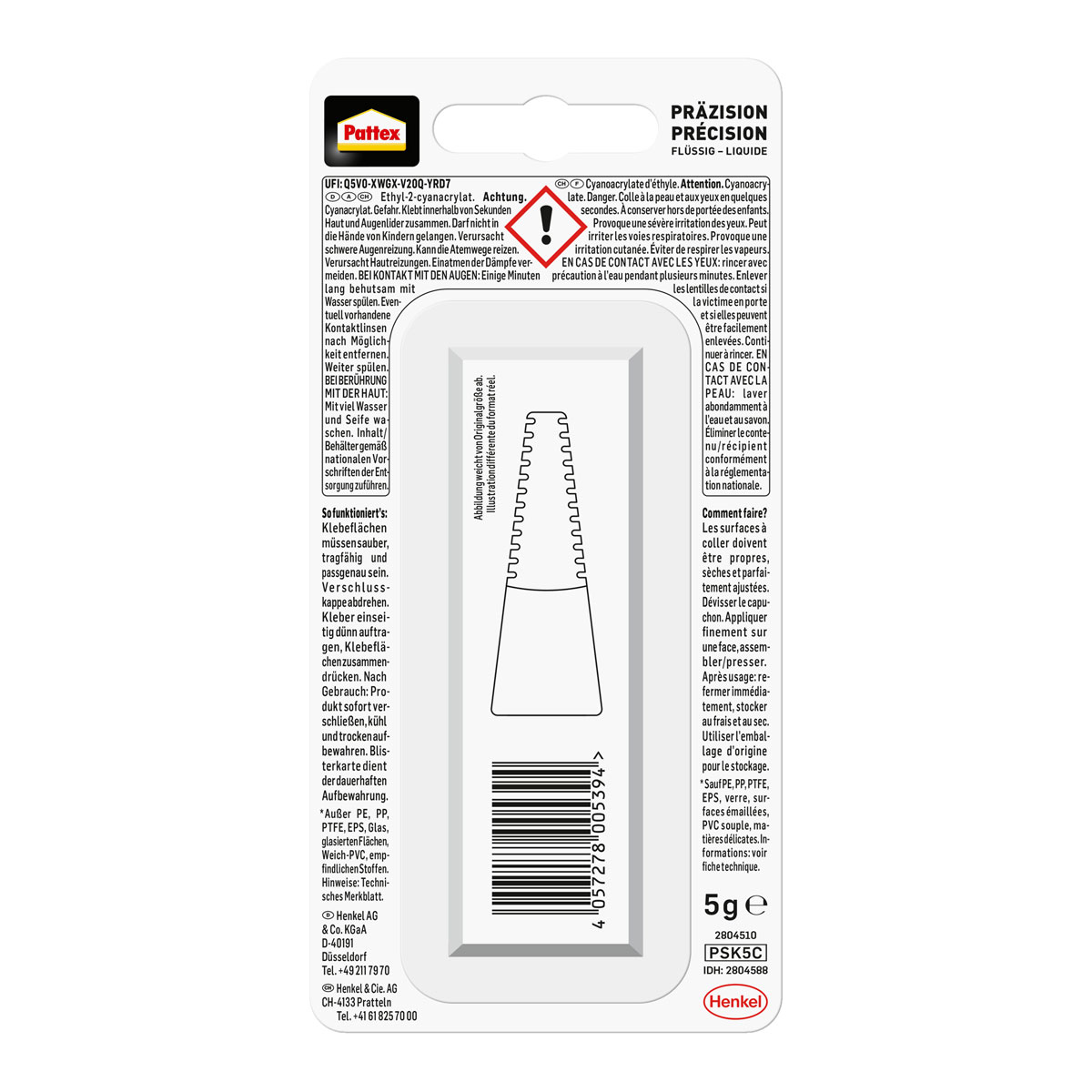 Pattex  Sekundenkleber Präzision 5 g Bild 2