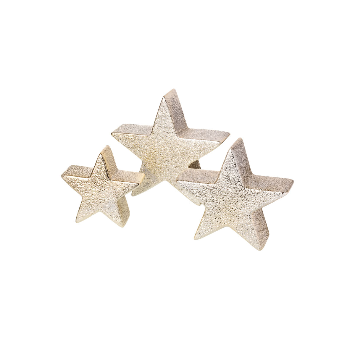 Stern gold Dolomit 17,5 x 5 x 16 cm Oberfläche mit Blasenoptik