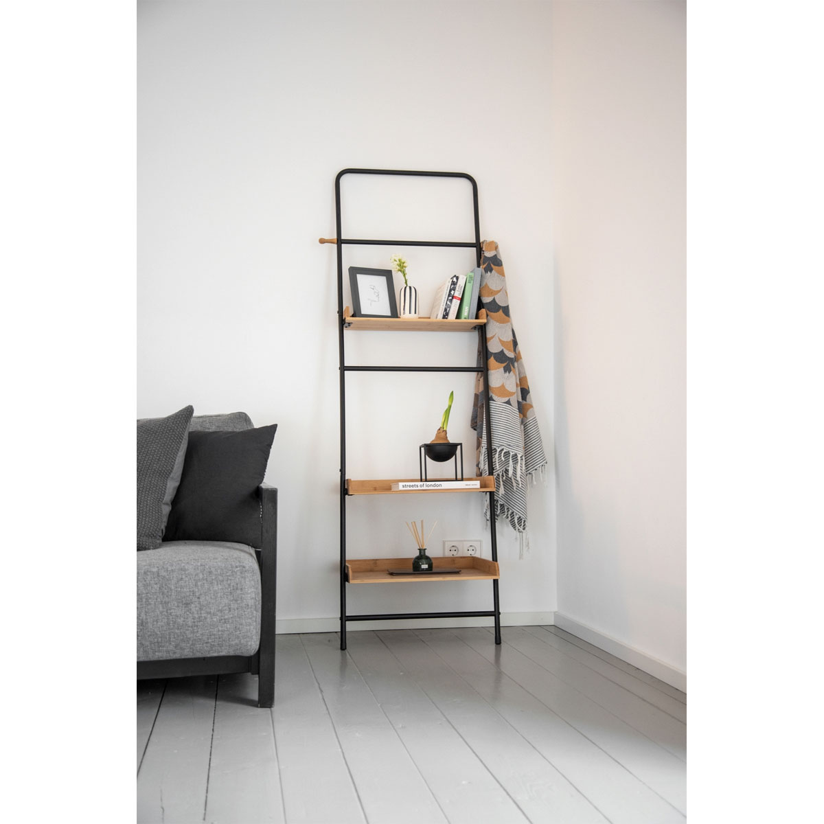 Wenko  Standregal Loft Wohnregal Badezimmerregal aus Bambus Bild 9