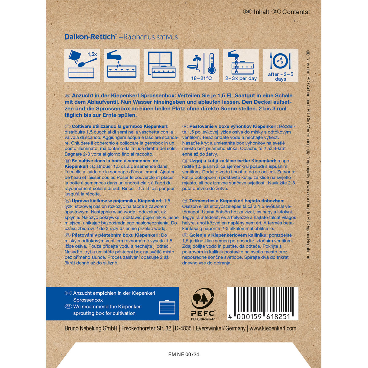 Kiepenkerl BIO Keimsprossen Daikon-Rettich Bild 2