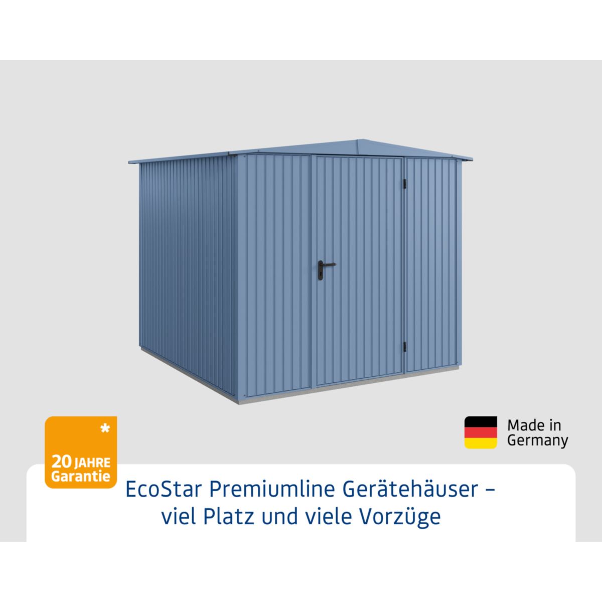 EcoStar  Gerätehaus Trend-STyp 2RAL5014 1 flg Bild 2